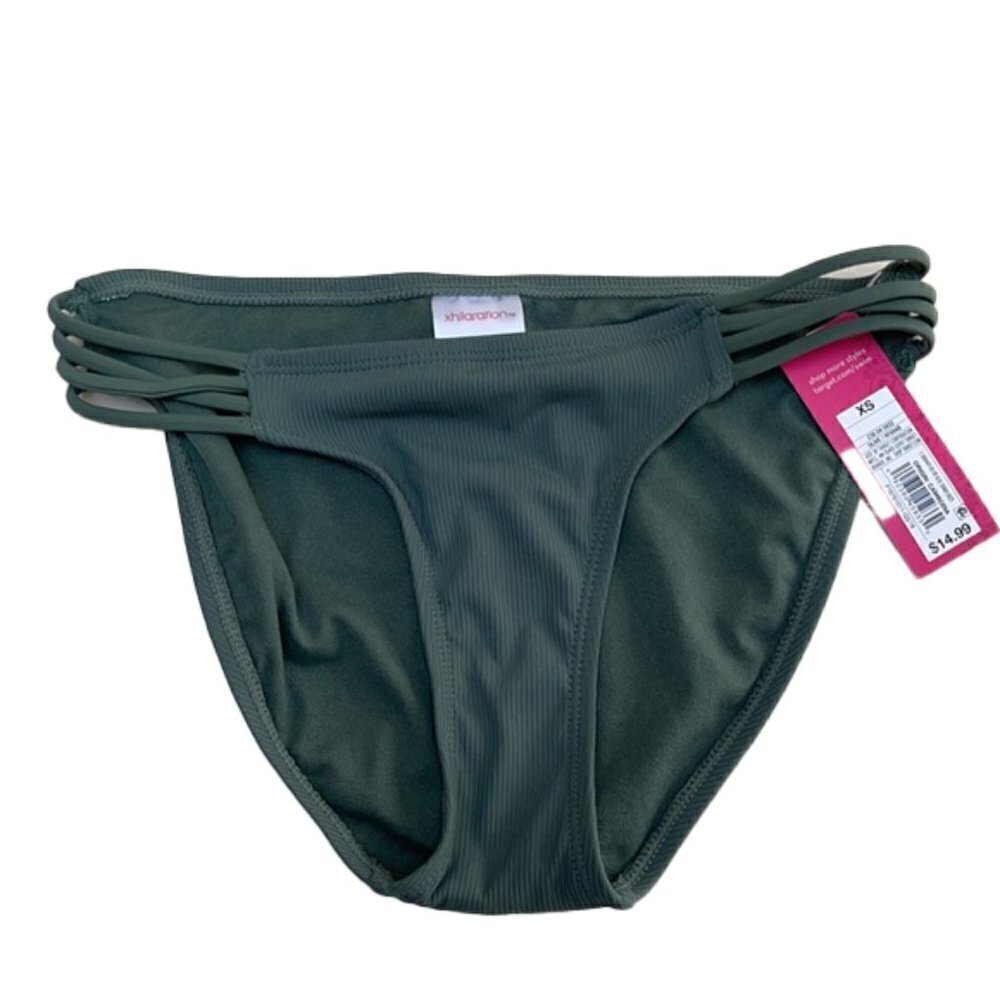 ❤️ 🆕 XHILARATION HIPSTER Bikini Olive Green XS NWT